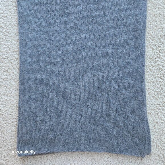 NWOT Cashmere Knit Scarf Grey Lafayette - Picture 2 of 10